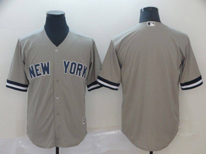 Men New York Yankees Blank Grey Game MLB Jerseys->women mlb jersey->Women Jersey